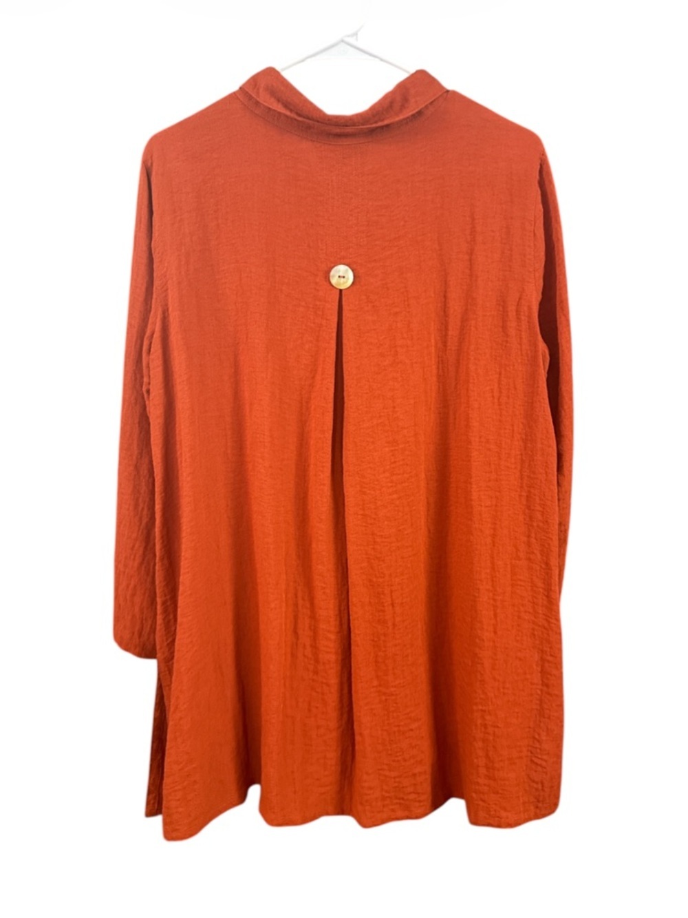 John Mark Women's Dark Orange Button-Up Top Tunic Size Medium - Picture 2 of 7